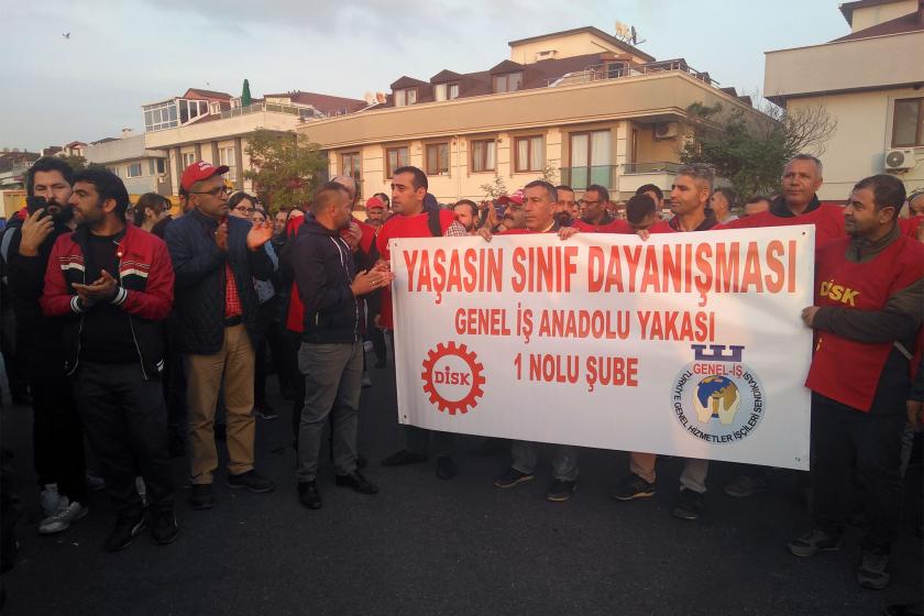 Maltepe Belediyesi Fen İşleri Müdürlüğü işçileri de iş bıraktı