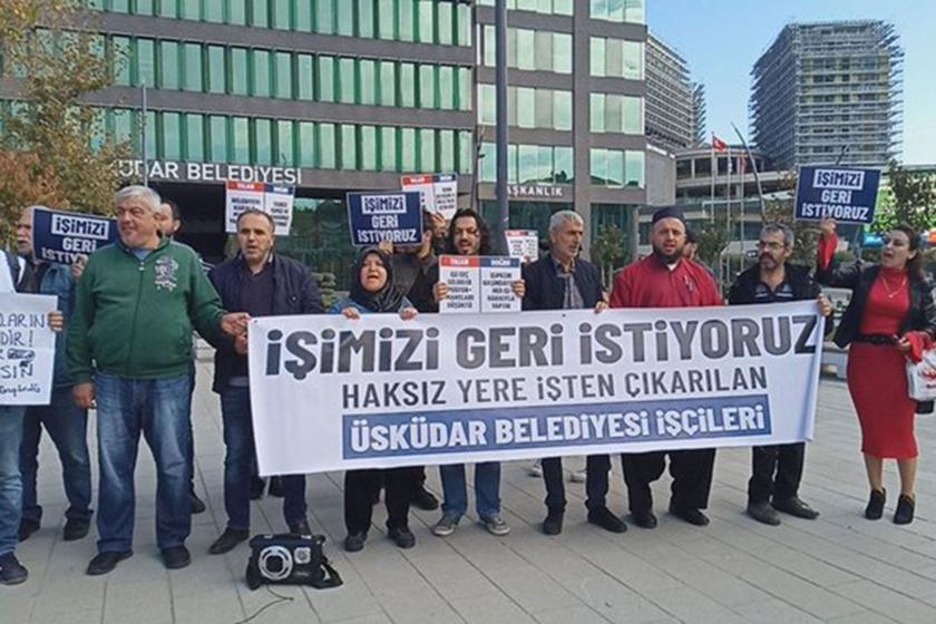 Üsküdar Belediye işçilerinden “ekmekli” eylem: İşimizi geri istiyoruz