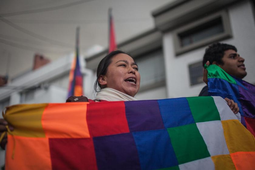 Kolombiya'da Evo Morales'e destek eylemi