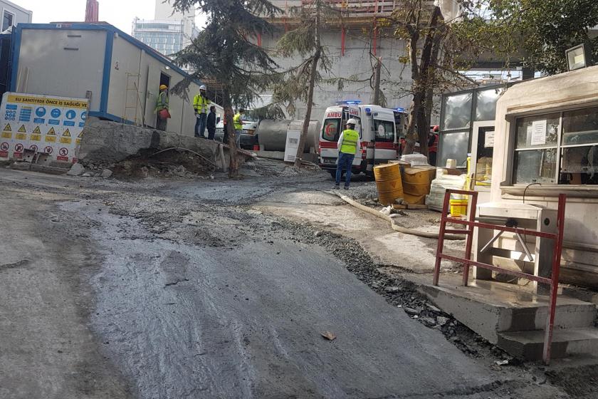 Taksim'deki AKM inşaatı şantiyesinden bir fotoğraf