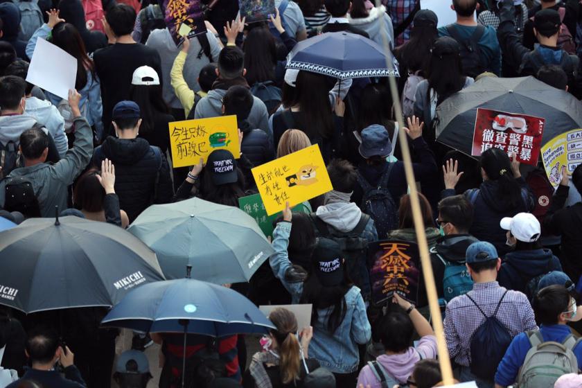 Hong Kong'da eylem düzenleniyor