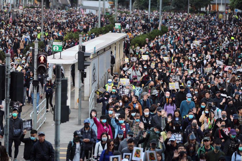 Hong Kong'da eylem düzenleniyor