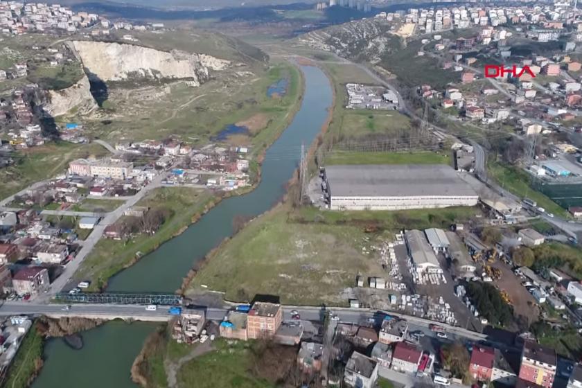 Kanal İstanbul'un yapılmak istendiği güzergahın havadan görüntüsü