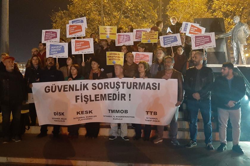 İstanbul Kadıköy'deki güvenlik soruşturması eylemi