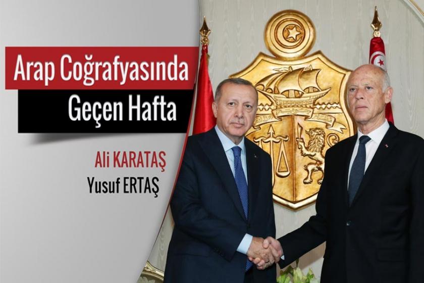 Tayyip Erdoğan ve Tunus Cumhurbaşkanı Kays Said el sıkışırken