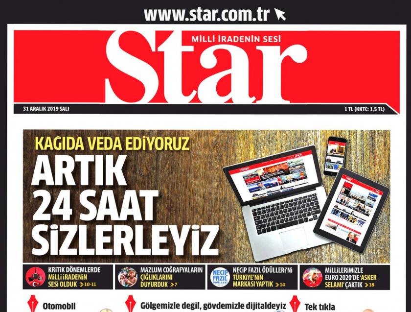 Star gazetesinin son sayısı