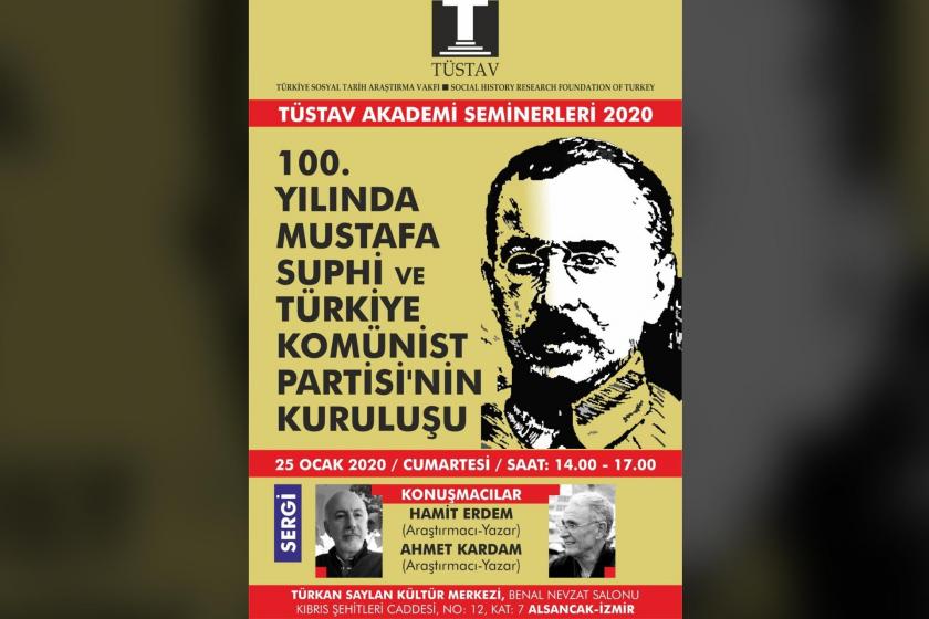 TÜSTAV tarafından düzenlenen panelin afişi