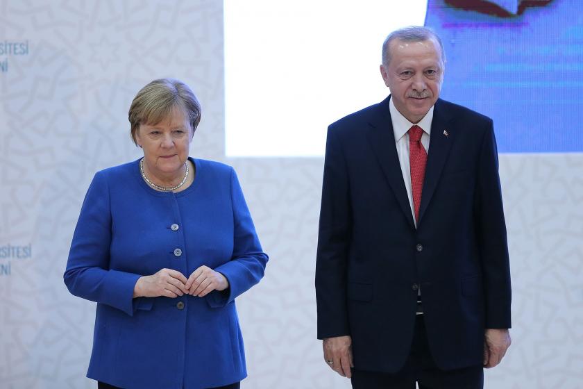 Almanya Başbakanı Angela Merkel ve Cumhurbaşkanı Recep Tayyip Erdoğan