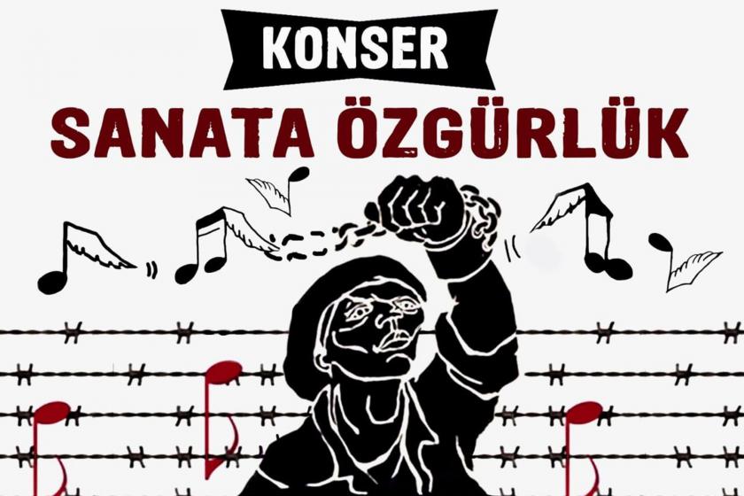 Sanata Özgürlük konseri afişi