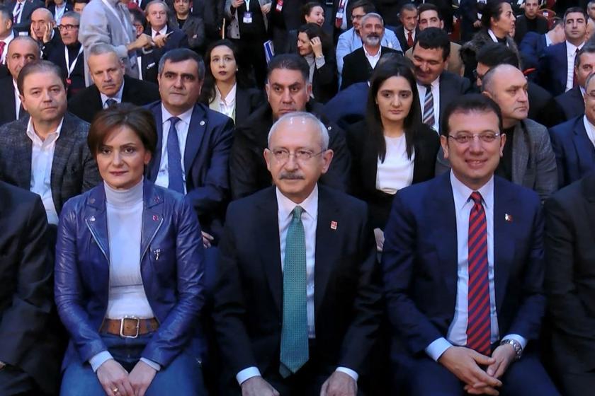 Canan Kaftancıoğlu, Kemal Kılıçdaroğlu ve Ekrem İmamoğlu yan yana oturuyor