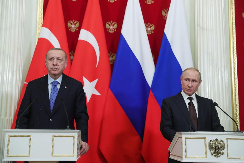 (soldan sağa) Recep Tayyip Erdoğan ve Vladimir Putin