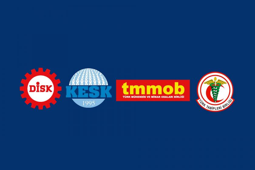 DİSK, KESK, TMMOB ve TTB logosu