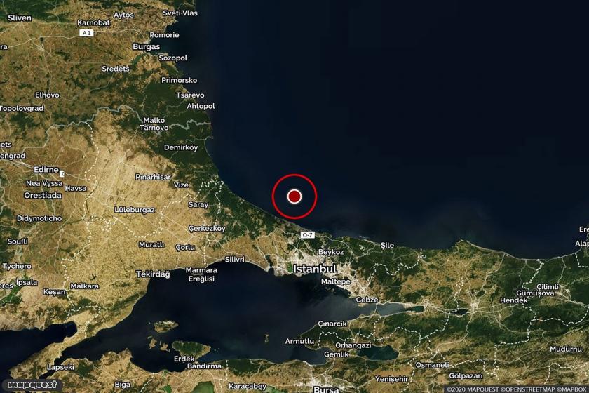 İstanbul'un kuzeyinde 3.8 büyüklüğünde deprem meydana geldi