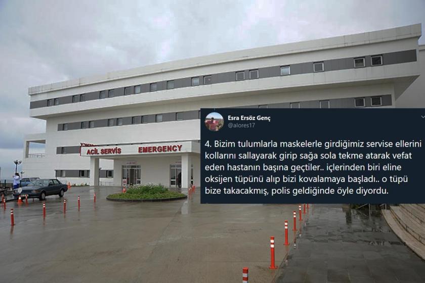 Trabzon'da hasta yakınları kadın doktoru oksijen tüpüyle kovalayıp yaraladı