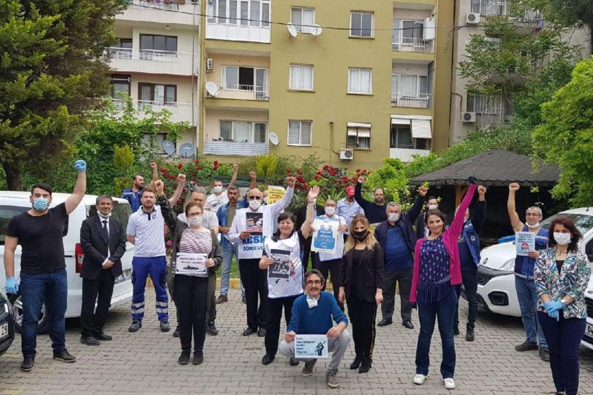 Genel-İş İzmir 2 No’lu Şube ve Tüm Bel-Sen İzmir 1 No’lu Şube örgütlü oldukları Karşıyaka İZSU’da emekçiler 1 Mayıs'ı kutladı.