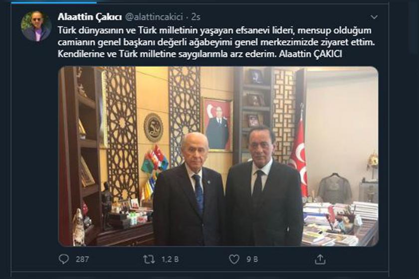 Alattin Çakıcı'nın Devlet Bahçeli ile fotoğrafı