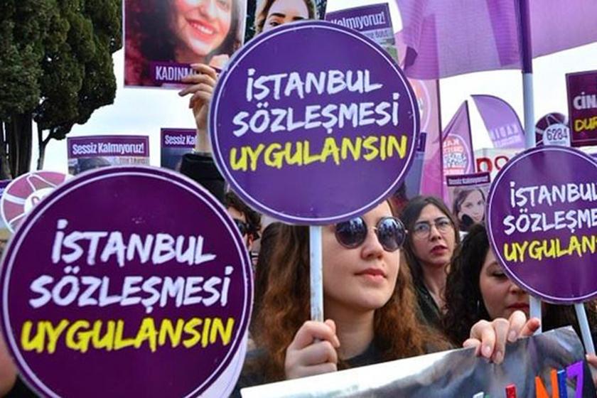 İstanbul Sözleşmesi uygulansın yazılı döviz