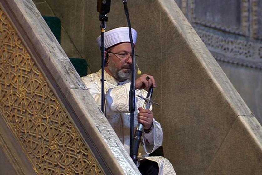 Ayasofya'da hutbeye kılıç ile çıkan Ali Erbaş