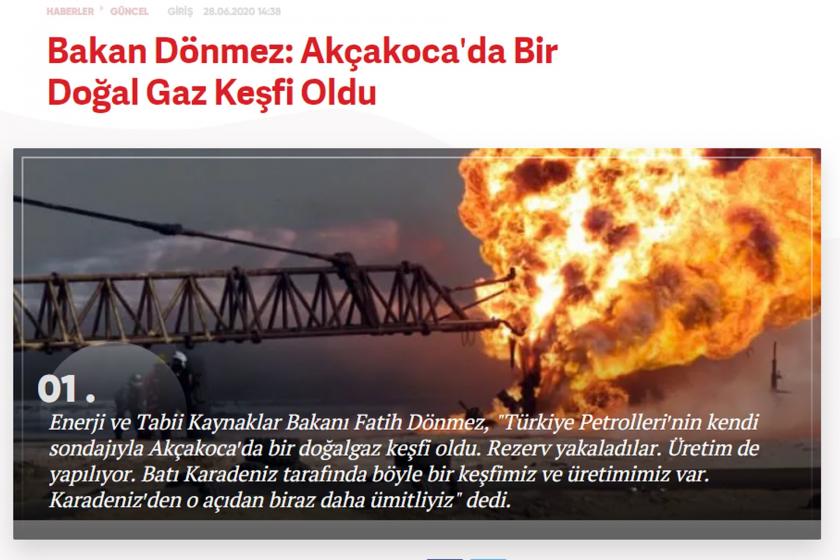 Bakan Dönmez'in Akçakoca'da bir doğal gaz keşfi oldu haberinin görseli