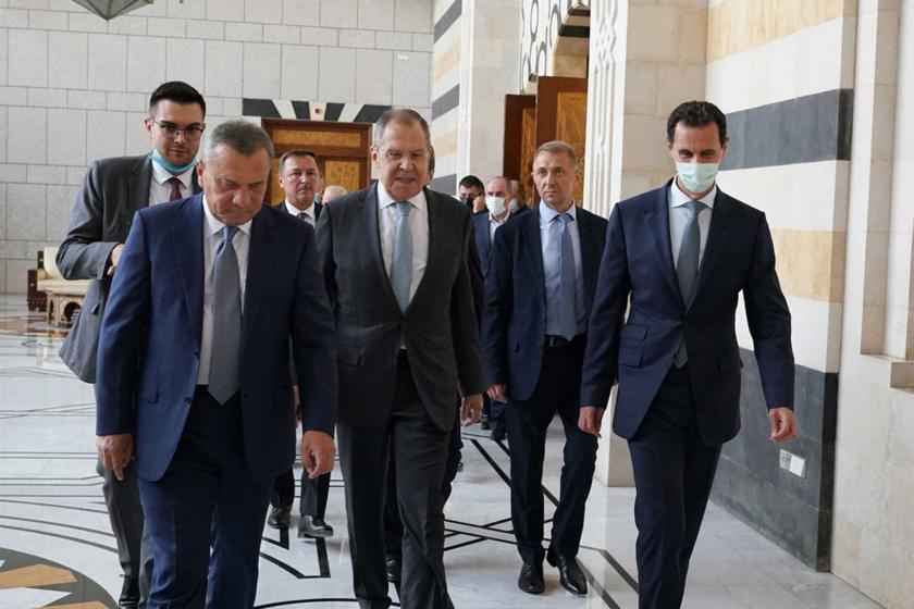 Rusya Dışişleri Bakanı Sergey Lavrov ve Suriye Devlet Başkanı Beşar Esad