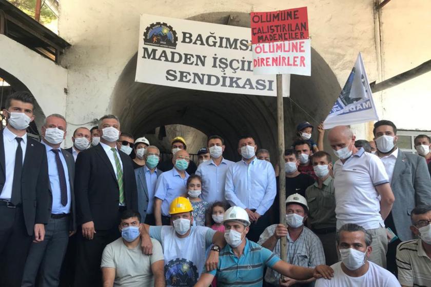 CHP'den Ermenek'te maden işçilerinin direnişine destek