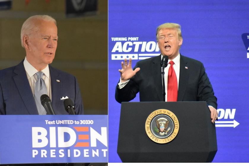 Joe Biden (solda), Donald Trump (sağda)