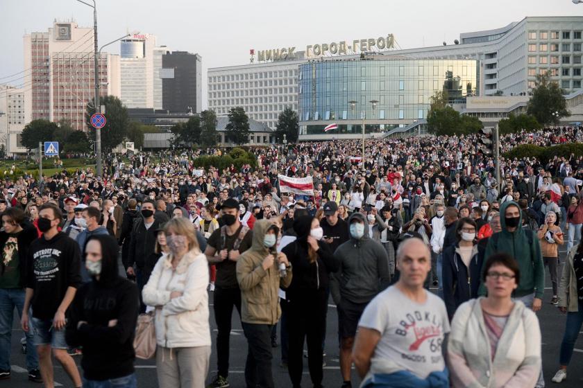 Belarus'ta halk protestosu