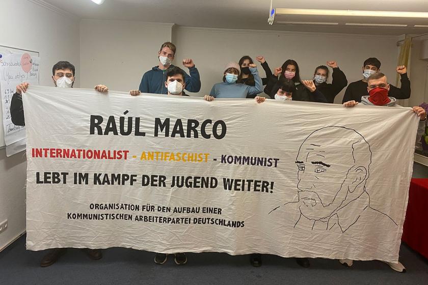Hamburg'da gençlerin Raul Marco anması