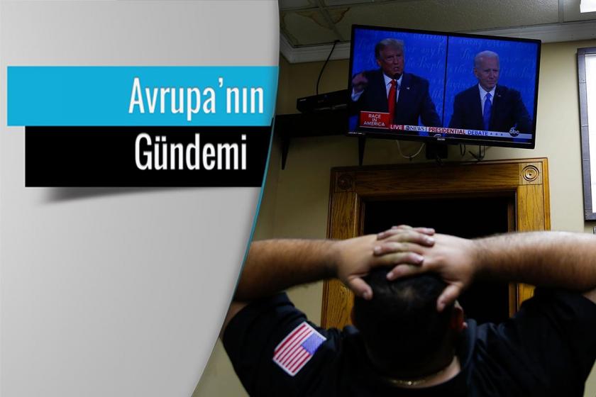 ABD'de Trump ve Biden tartışmasını tvden izleyen biri