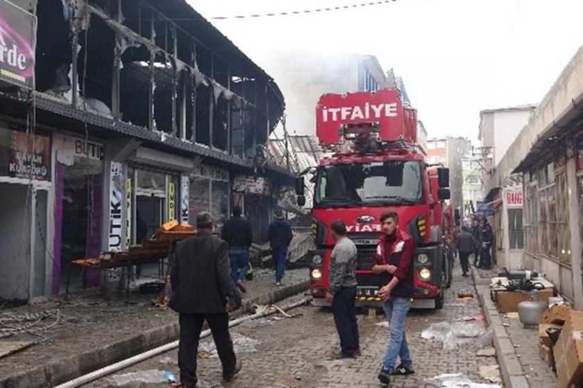 Van'da meydana gelen yangın