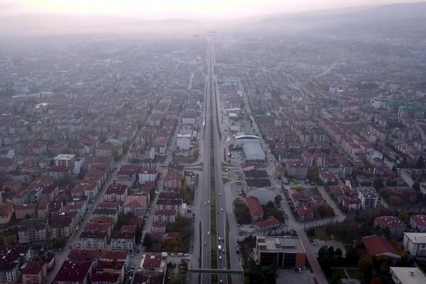 Düzce ilçesinin kuş bakışı fotoğrafı