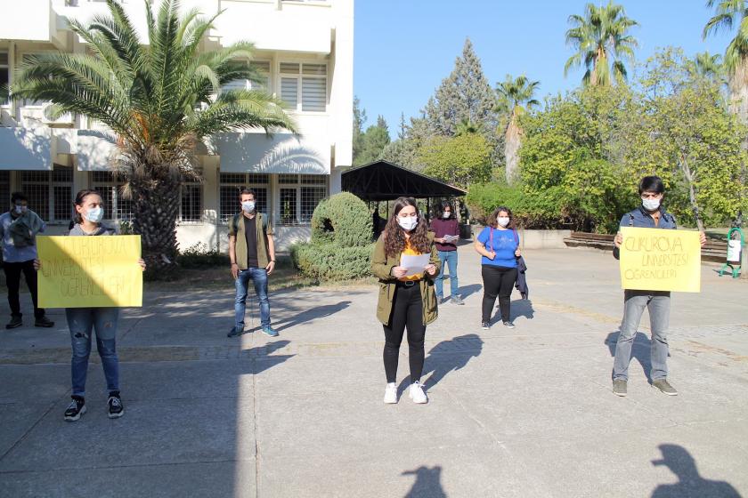 Çukurova Üniversitesi öğrencileri basın açıklaması düzenledi