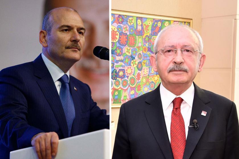 Süleyman Soylu ve Kemal Kılıçdaroğlu'nun fotoğrafları.