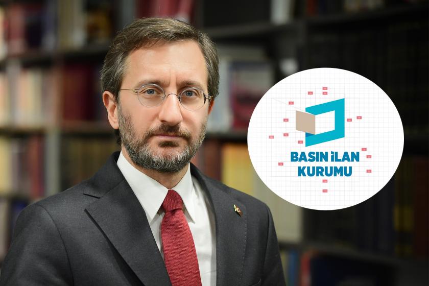 Fahrettin Altun'un fotoğrafı ve Basın İlanKurumunun (BİK) logosu.