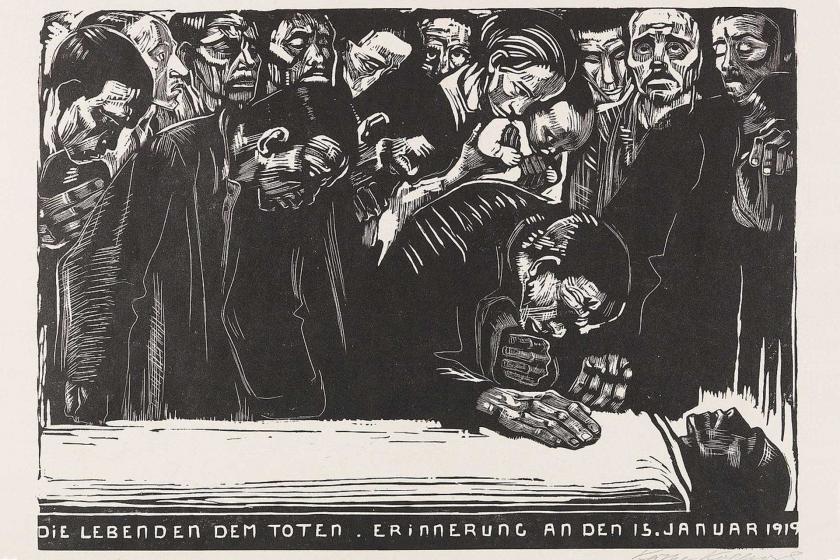 Käthe Kollwitz'in Karl Liebknecht için yaptığı resim