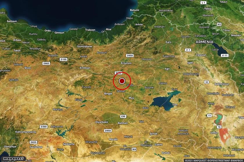 Bingöl'de 4.1 büyüklüğünde deprem meydana geldi