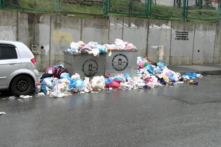 Maltepe'de çöp konteyneri