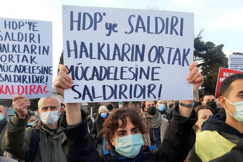 'HDP'ye saldırı hakların ortak mücadelesine saldırıdır' dövizi