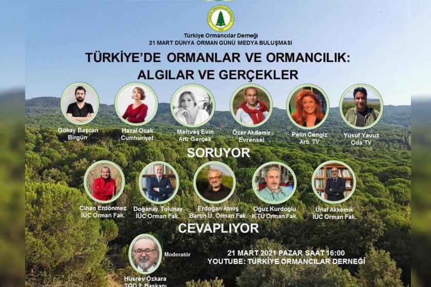 Türkiye Ormancılar Derneğinin  Türkiye ormanlarında algılar ve gerçekler adlı söyleşisinin afişi