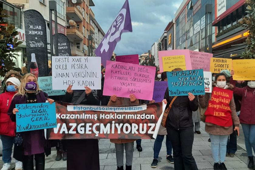 Sarıgazi'de kadınlar açıklama yaptı