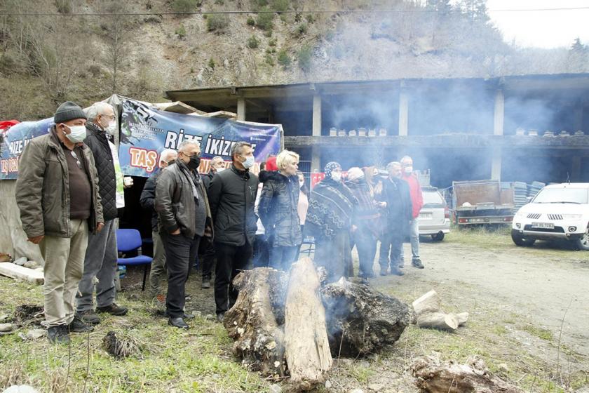 İkizdere'de çadır nöbeti tutan yurttaşlar