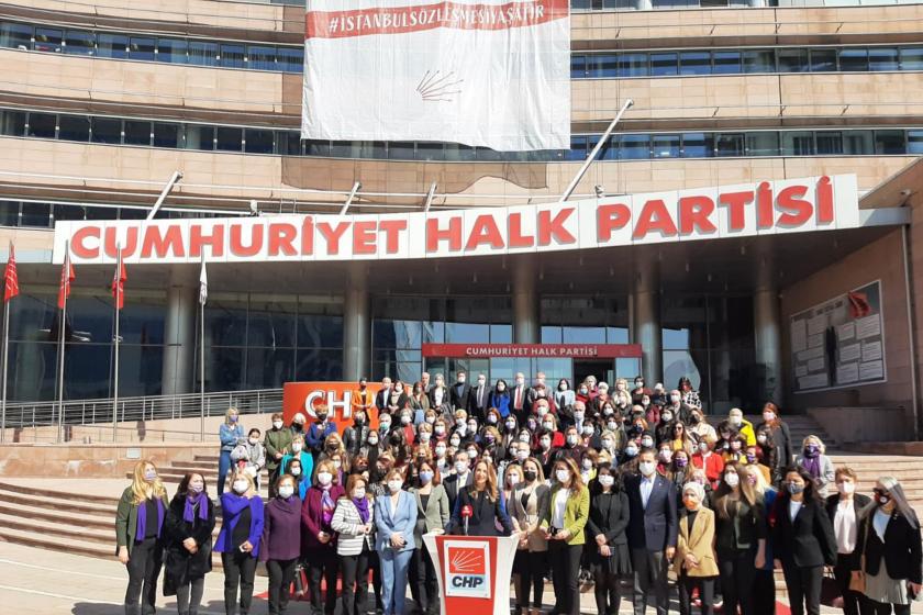 CHP Genel Merkezi önündeki açıklama