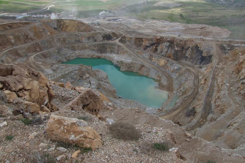 Ankara'nın Kayseri Vadisi'nde bir taşocağı.