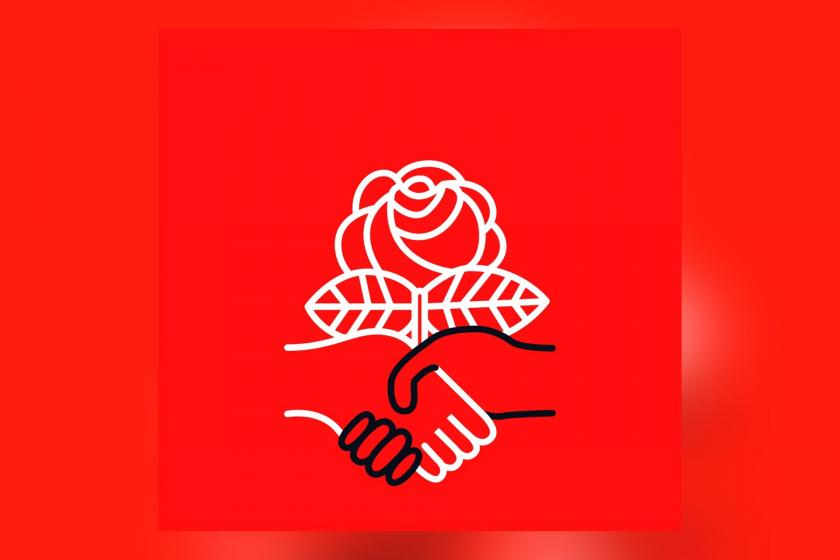 DSA (Amerika’nın Demokratik Sosyalistleri) adlı teşkilatın logosu