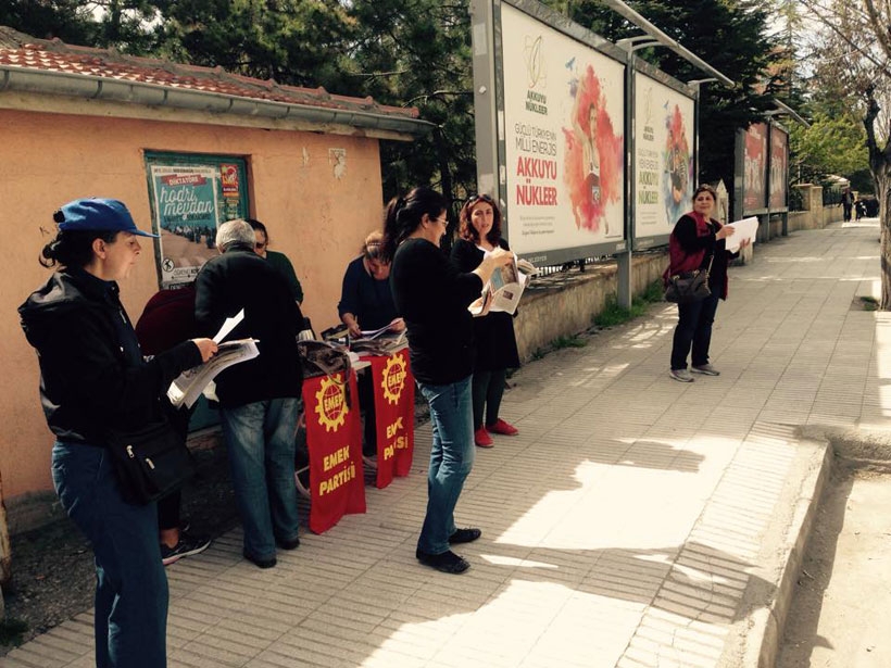 Çorum’da Emek Partili kadınlar 1 Mayıs bildirisi dağıttı