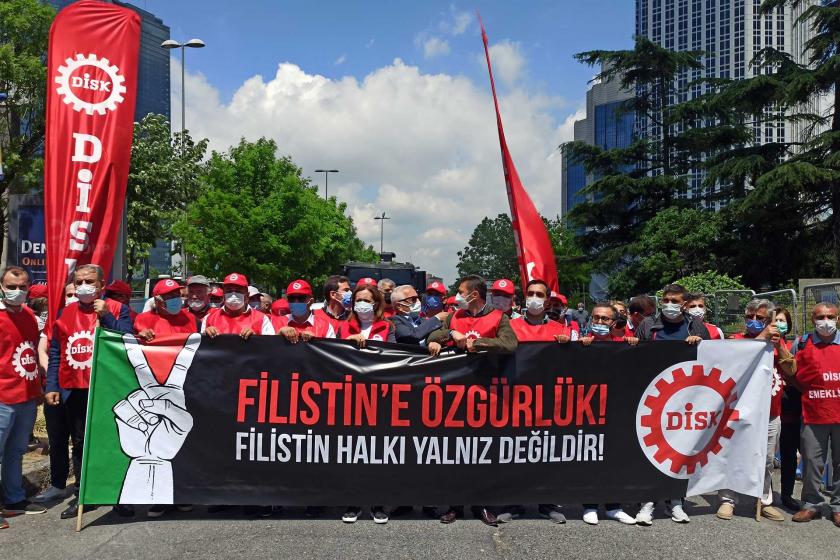 DİSK'in Filistin eylemi