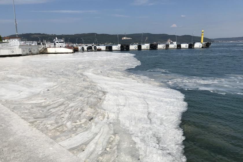 Çanakkale Boğazında deniz yüzeyinde görülen müsilaj