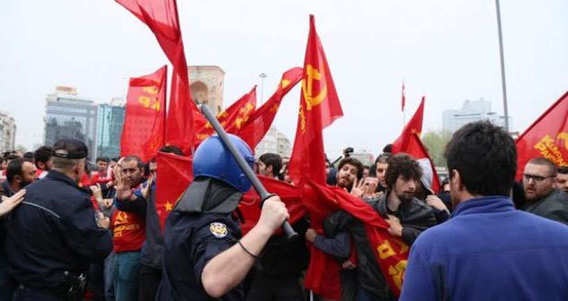 Taksim'e çıkan Komünist Parti’lilerden 3'ü tutuklandı