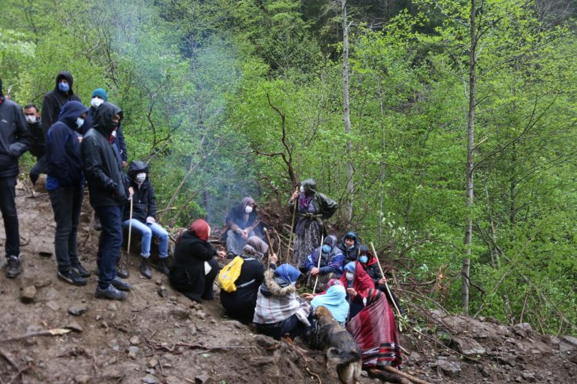 İkizdere'de yaşam alanlarını savunan yurttaşlar.