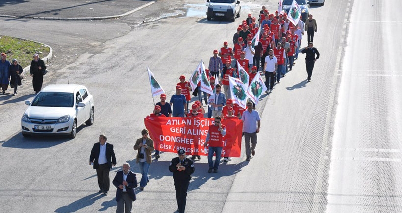 Hendek'te metal işçilerinin eylemi devam ediyor